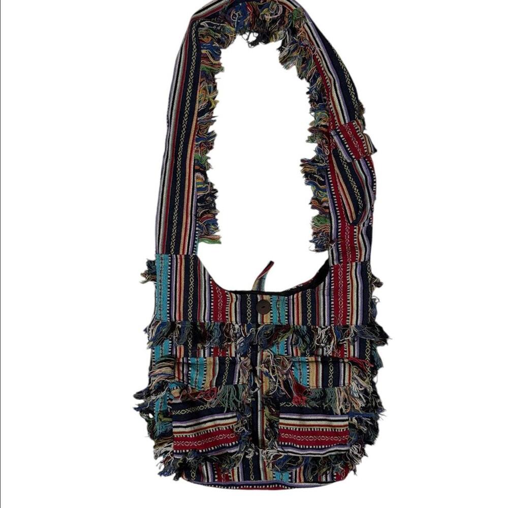 Multicoloured boho hippie style bag